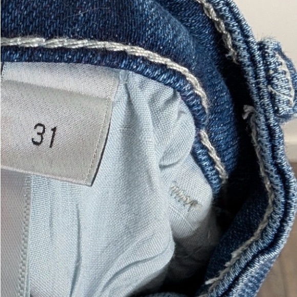 Floral Panel Blue Flare Jeans - Picture 6 of 11